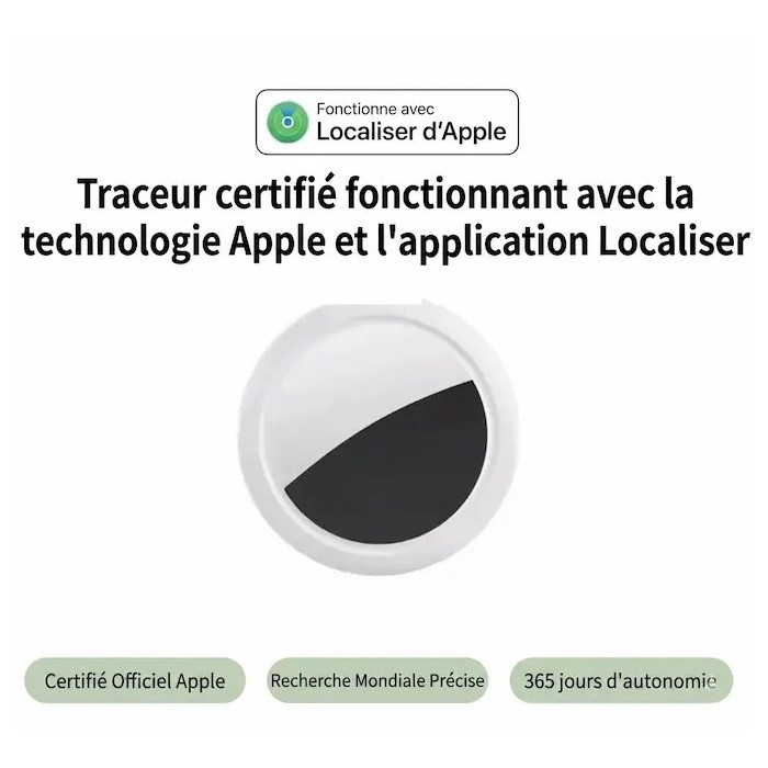 Traceur gps pour collier de chat compatible apple ios