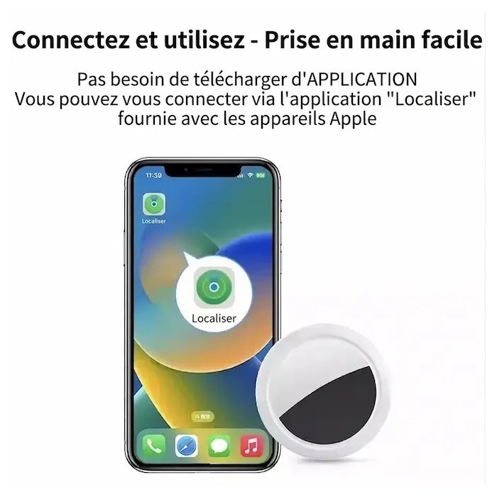System localisation du collier GPS chat perdu AirTags anti-perte