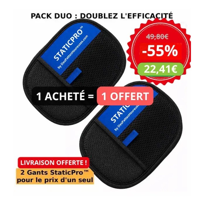 Gant anti-poils électrostatiques