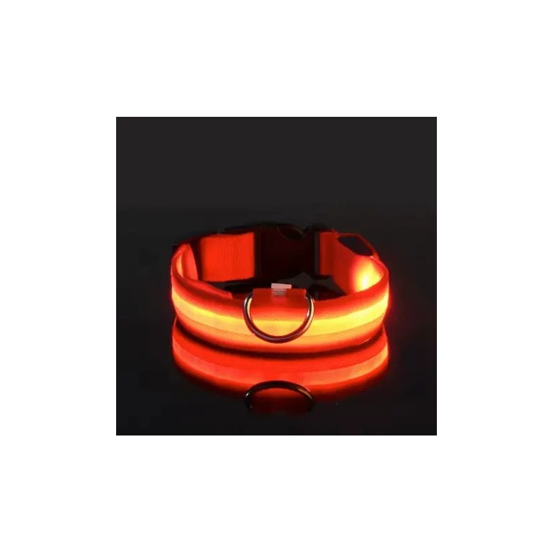 Collier lumineux rouge à LED - Idéal pour localiser votre chien dans le noir